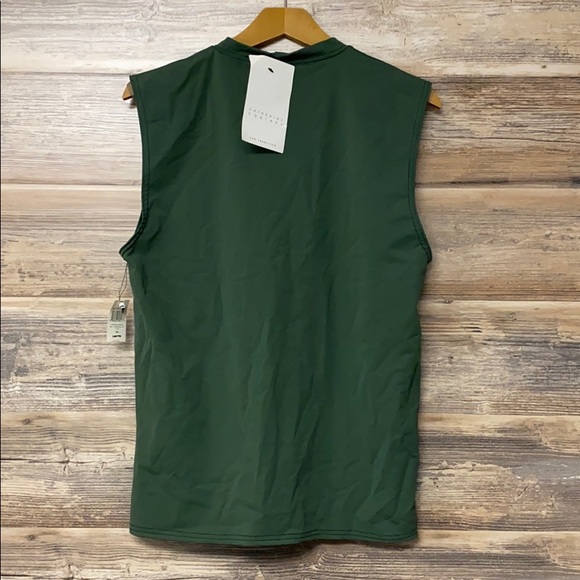 Catherine Coatney Men's Sleeveless Green Lycra Top NWT G7 - Picture 2 of 2